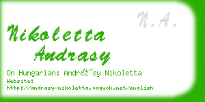 nikoletta andrasy business card